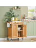 SoBuy Küchenwagen in Natur - (B)66 x (H)90 x (T)46cm