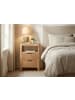 FineBuy Nachttisch in Braun / Akazie / 40x30x60
