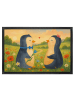 Mr. & Mrs. Panda Schmutzfangmatte Pinguin Pärchen Design ohne Sp... in Weiß