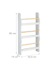 relaxdays Bücherregal "Wolke" in Weiß/ Natur - (B)42,5 x (H)80 x (T)14 cm