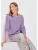 GOLDNER Eleganter Rippenstrick mit U-Boot-Ausschnitt in flieder