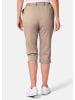 GOLDNER Sportive Capri-Hose aus trageangenehmen Satin in beige