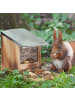 relaxdays Eichhörnchen Futterhaus in Dunkelgrün