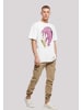 F4NT4STIC Heavy Oversize T-Shirt Familie Feuerstein Bamm Bamm And Dino in weiß