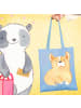 Mr. & Mrs. Panda Tote Bag Corgie ohne Spruch in Sky Blue
