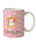 Mr. & Mrs. Panda Kindertasse Einhorn Prinzessin mit Spruch in Rot Pastell