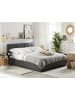 Beliani Doppelbett DREUX in Grau - (W) 191 x (H) 90 x (L) 214 cm
