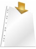 Durable Prospekthüllen A4 PP 80my Universallochung transparent Packung mit 1...