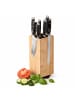 relaxdays Messerblock in Natur - (B)10,5 x (H)26 x (T)10,5 cm