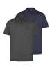 Ragman Poloshirt Basic in Dunkelgrau / dunkelblau