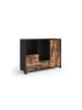 relaxdays Rollcontainer "Industrial" in Braun/ Schwarz - (B)90 x (H)70 x (T)35 cm