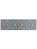 Beliani Läufer RITAPURAM in Blau/Beige/Orange - (W) 60 x (H) 1 x (L) 200 cm