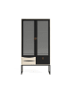 ebuy24 Vitrinenschrank Sady Schwarz 99 x 40 cm