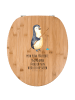 Mr. & Mrs. Panda Toilettendeckel Pinguin Angler mit Spruch in Braun