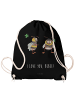 Mr. & Mrs. Panda Stoffbeutel Bienen Paar mit Spruch in Schwarz