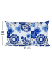 JACK 1x Outdoor Kissenhülle 30x50cm Motiv in Blumen Blau