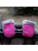 Intirilife Handwärmer Handschuhe Universal Fleece für Buggy Kinderwagen in Pink