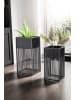 KADIMA DESIGN Blumentopf Pflanzenkübel | Metall, 2er Set, Schwarz, Indoor