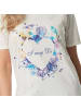 tectake T-Shirt mit stimmungsvollem Aufdruck, weiß