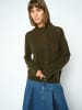 Mos Mosh Strickjacke MMMape in oliv - 0001