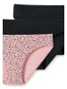 Schiesser Slip Teens Girls 95/5 Organic Cotton in Pink/Schwarz