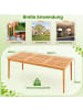 COSTWAY Gartentisch Akazienholz 200x90cm in Braun