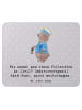Mr. & Mrs. Panda Mouse Pad Geheimer Polizist mit Spruch in Grau Pastell
