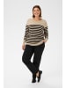 KAFFE curve Strickpullover KClizzy Regular fit in Feather G. M/Black Half Stripe