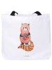 Mr. & Mrs. Panda Strandtasche Roter Panda ohne Spruch in Weiß