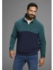 Man's World Fleecepullover in marine grün