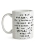 Mr. & Mrs. Panda Becher Spruch Mut und Tapferkeit mit Spruch in Weiß