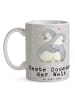Mr. & Mrs. Panda Kaffeetasse Pinguin Beste Cousine der Welt mit ... in Grau Pastell