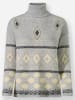 Heine Jacquard-Pullover in grau-sand-gemustert