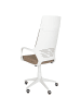 Beliani Bürostuhl DELIGHT in Braun/Weiß - (W) 64 x (H) 116 x (L) 64 cm