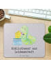 Mr. & Mrs. Panda Mouse Pad Bibliothekar Leidenschaft mit Spruch in Grau Pastell