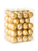 Beliani 60er-Set Weihnachtsbaumkugeln FEGEN in Gold