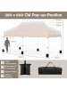COSTWAY Pavillon 3x6m in Beige