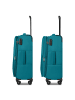 Stratic taska 4 Rollen Kofferset 3-teilig mit Dehnfalte ocean blue