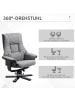 HOMCOM Relaxsessel mit Hocker-78L x 82,5B x 109H cm-Grau