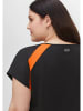 sheego Funktionsshirt in schwarz-orange