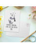 Mr. & Mrs. Panda Postkarte Klarinette Liebe  mit Spruch in Weiß