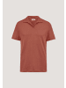Hessnatur Hessnatur Jersey Polo Relaxed aus Leinen und Bio-Baumwolle in terrakotta
