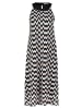 BETTY & CO Neckholder Kleid ohne Arm in Schwarz/Braun