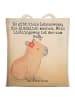 Mr. & Mrs. Panda Einkaufstasche Capybara Blume Design mit Spruch in Weiß