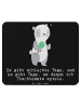 Mr. & Mrs. Panda Mouse Pad Panda Tischtennis mit Spruch in Schwarz