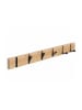 relaxdays Garderobenleiste in Natur/ Schwarz - (B)60 x (H)5 x (T)1,5 cm
