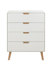 ebuy24 Kommode Lowell Weiß 80 x 40 cm