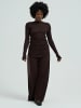 Seamless Basic T-shirt Elegante in Dark Brown
