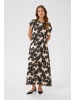 CULTURE Kleid CUmiso Feminine in Black Palm Leaves