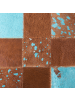 Beliani Patchwork ALIAGA in Braun/Blau/Bunt - (W) 80 x (H) 0.6 x (L) 150 cm